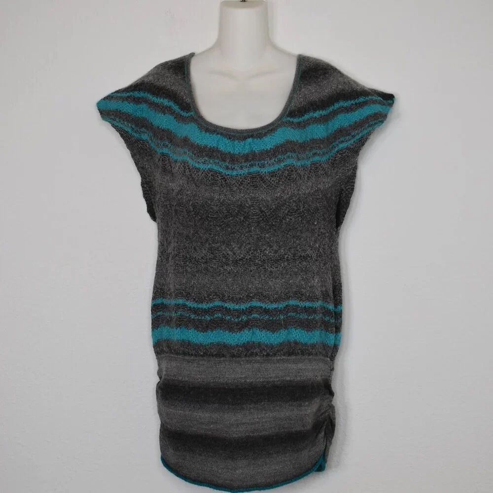 Free People Sweater Dress Tunic Sz M Mini Wool Blend Southwestern Boho Cowgirl